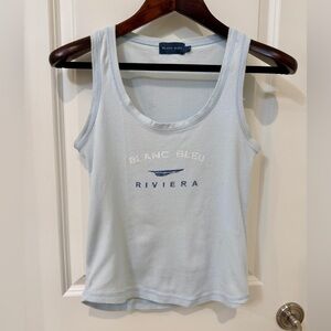 Blanc Bleu “Riviera” Light Blue Tank Top Size S